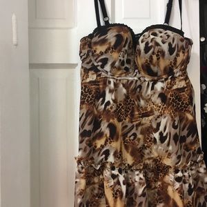 Secret sexy leopard baby doll 38C UW mesh gift it
